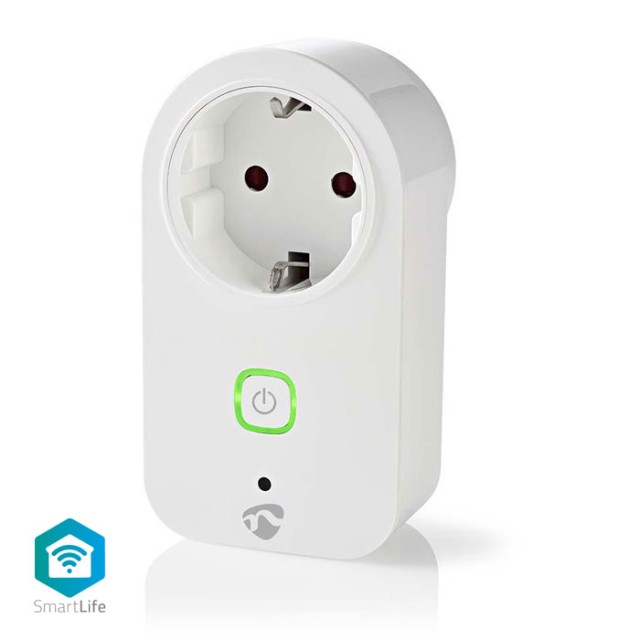 NEDIS WIFIP120FWT Smart Plug WiFi, monitor di alimentazione, Schuko tipo F, 16A