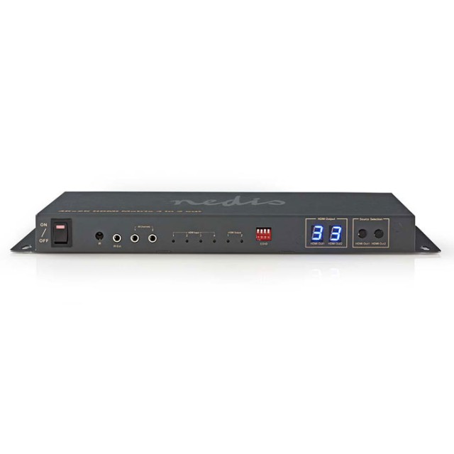 NEDIS VMAT3442AT HDMI Matrix Switch, 4-to-2-port - 4x HDMI input, 2x HDMI output