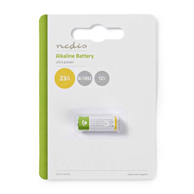 NEDIS BAAK23A1BL Alkaline Batterie 23A, 12 V, 1 Stück, Blister