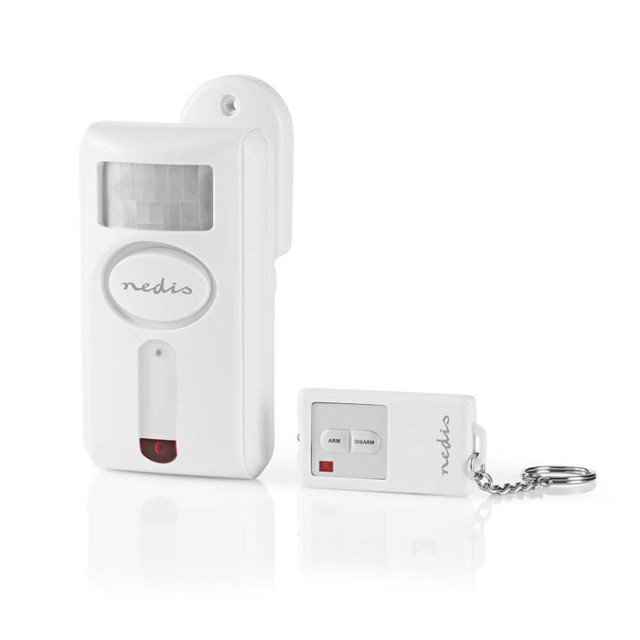 NEDIS ALRMMW30WT Alarma de movimiento de seguridad, alarma / timbre remoto, encendido / apagado remoto