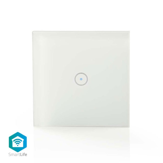 Interruttore luce intelligente WiFi NEDIS WIFIWS10WT, singolo