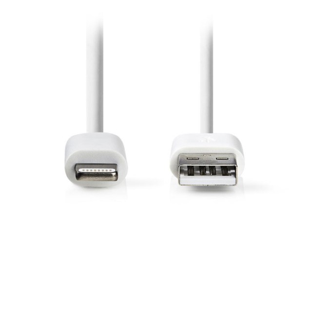 NEDIS CCGP39300WT20 Sync- und Ladekabel Apple Lightning 8-Pin-Stecker-USB-A-Stecker,