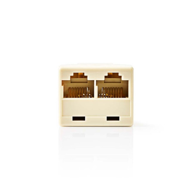 NEDIS TCGP90991IY Divisor de red de telecomunicaciones RJ45 Female-2xRJ45 Female Ivory