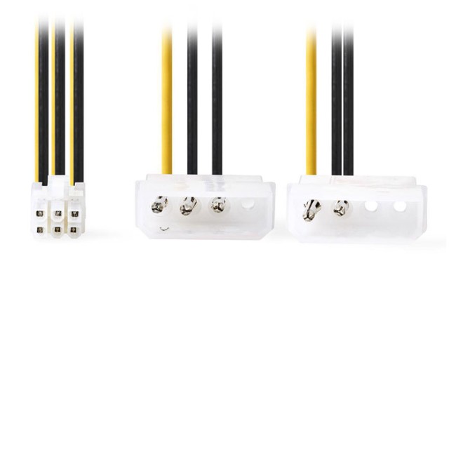 NEDIS CCGP74210VA015 Cable de alimentación interno 2x Molex Macho-PCI Express Hembra 0.15m