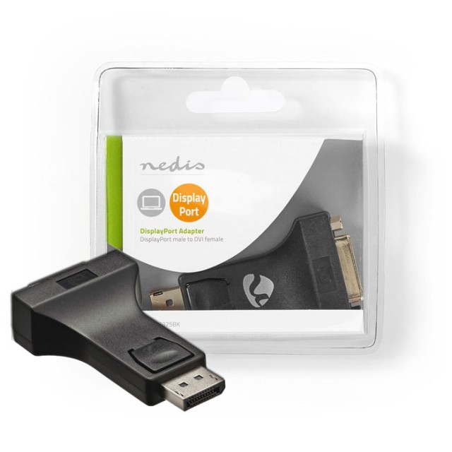 NEDIS CCGB37925BK Adaptador DisplayPort-DVI DisplayPort Macho-DVI-I 24 + 5-Pin Hembra