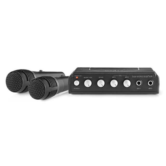 NEDIS MIXK050BK Set Mixer Karaoke 2 Microfoni Inclusi Nero