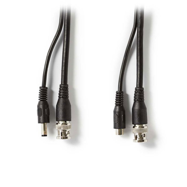 NEDIS CCTVCA10BK300 CCTV Security Cable BNC / DC RG59 30m conectores premontados