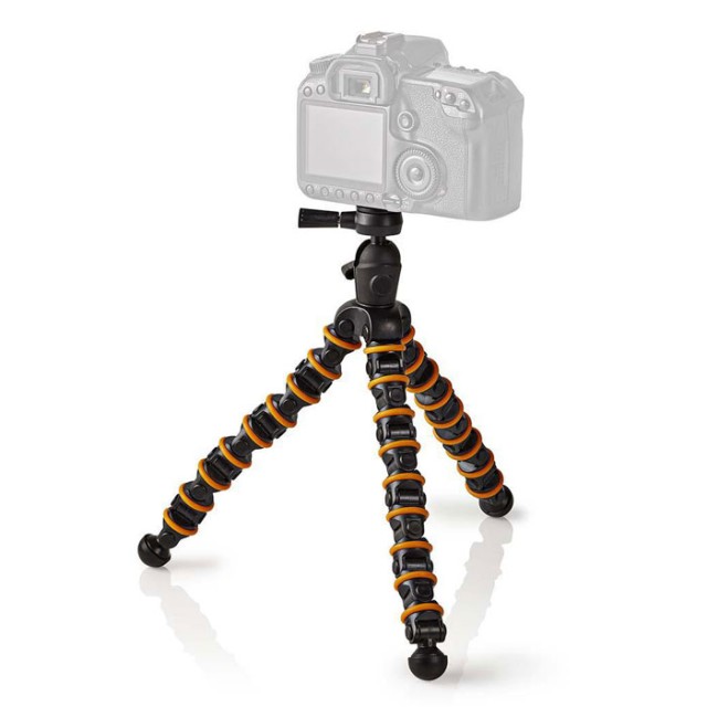 NEDIS GPOD3210BK Mini Tripod Max 2.5 kg 30.0 cm Flexible Black/Orange