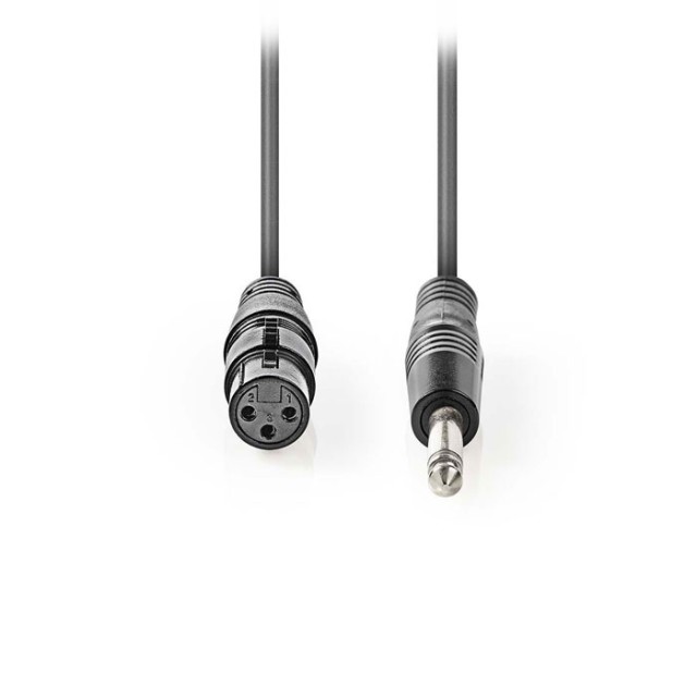 NEDIS COTG15120GY100 Unsymmetrisches XLR-Audiokabel XLR 3-polig Buchse - 6.35 mm Stecker 10 Meter