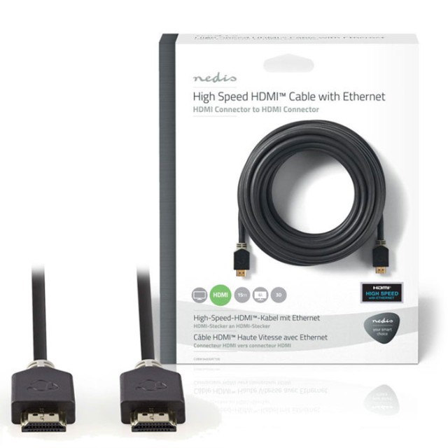 NEDIS CVBW34000AT150 Hochgeschwindigkeits-HDMI-Kabel mit Ethernet-HDMI-Anschluss-HDMI-Con