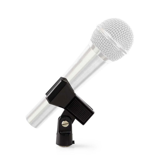 NEDIS MPCL10BK Abrazadera de micrófono Universal 5/8 y 3/8 Tornillo Negro