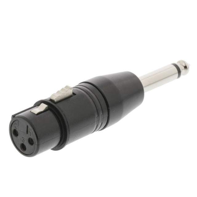 NEDIS COTP15940BK XLR Adapter Mono XLR 3-pin Female - 6.35 mm Male Black