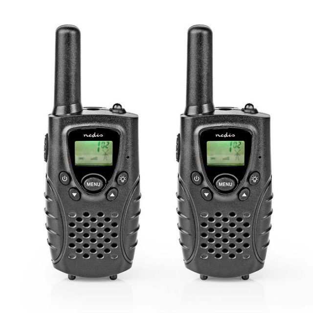 NEDIS WLTK0800BK Walkie-Talkie Alcance 8 km 8 Canales VOX 2 Piezas Negro