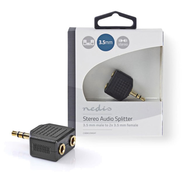 NEDIS CABW22945AT Stereo Audio Adapter 3.5 mm Male - 2x 3.5 mm Female