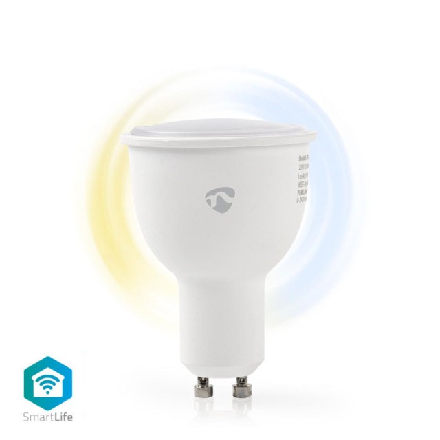 NEDIS WIFILW10WTGU10 WiFi Smart LED Bulb Warm to Cool White GU10