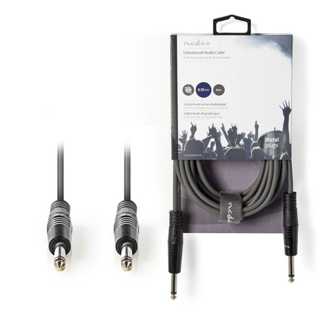 NEDIS COTH23000GY50 Unsymmetrisches Audiokabel 6.35 mm Stecker - 6.35 mm Stecker 5.0 m Gre