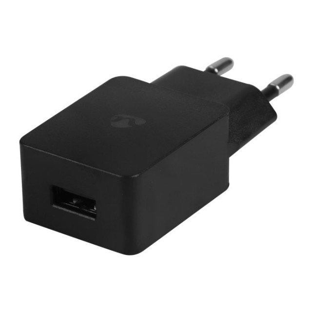 NEDIS WCHAU211ABK Wandladegerät 2.1 A | 1-Ausgang USB-A Schwarz