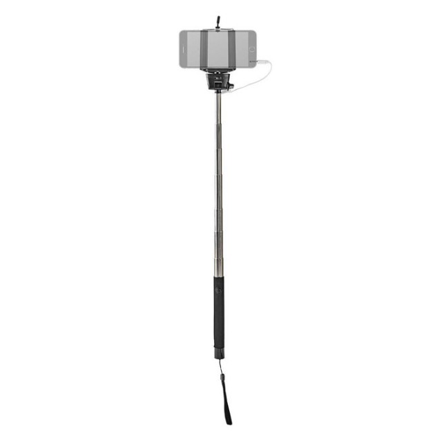 NEDIS SEST100BK Extendable Selfie Stick Wired Shutter Non-Slip Grip Safety Cord