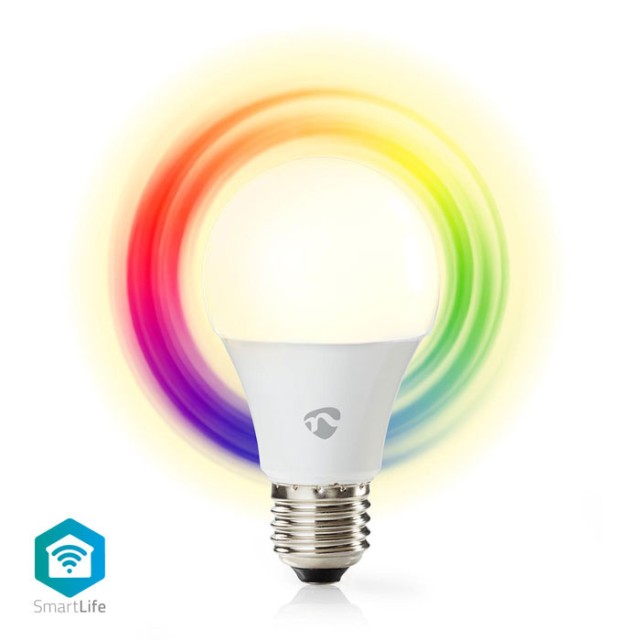 Lampadina LED NEDIS WIFILC11WTE27 WiFi Smart RGB Full Color e bianco caldo E27
