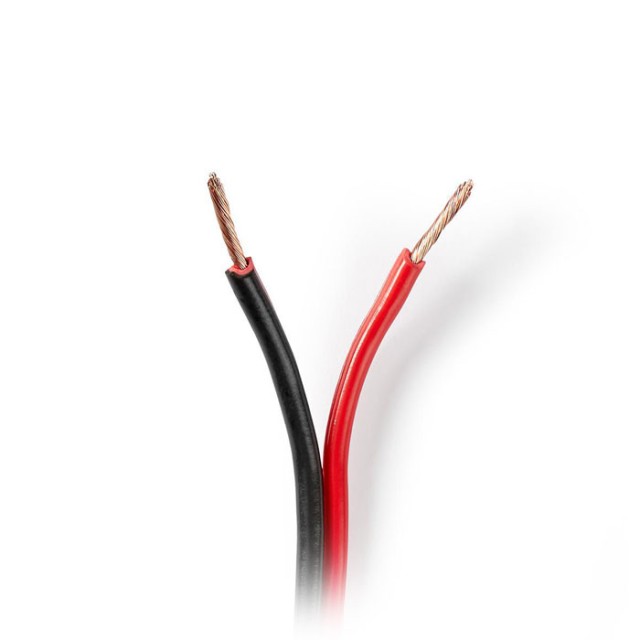NEDIS CAGW1500BK1000 Cable de altavoz 2x 1.50 mm2 Envoltura de 100 m Negro / Rojo