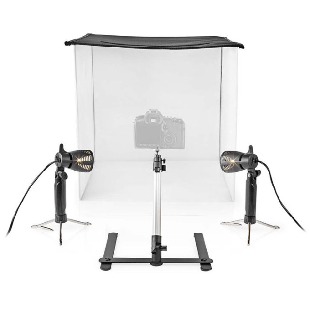 NEDIS SKT012WT Kit de estudio fotográfico LED 60 x 60 cm 6500K Plegable