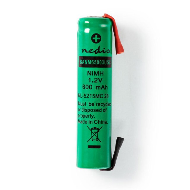 NEDIS BANM65003USC Batería de hidruro metálico de níquel 1.2 V 600 mAh AAA Solder Connect