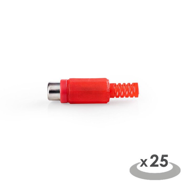 NEDIS CAVC24915RD Cinch-Stecker Cinch-Buchse 25 Stück Rot