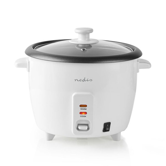 NEDIS KARC06WT Βραστήρας ρυζιού 0,6L, σε λευκό χρώμα.