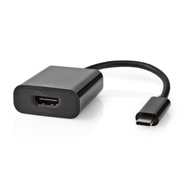 NEDIS CCGT64650BK02 Cable adaptador USB-C 3.1 USB-C Salida HDMI macho 0.2 m Negro