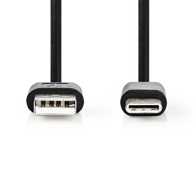 NEDIS CCGT60600BK20 Cable de carga y sincronización A Macho USB-C Macho 2.0 m Negro