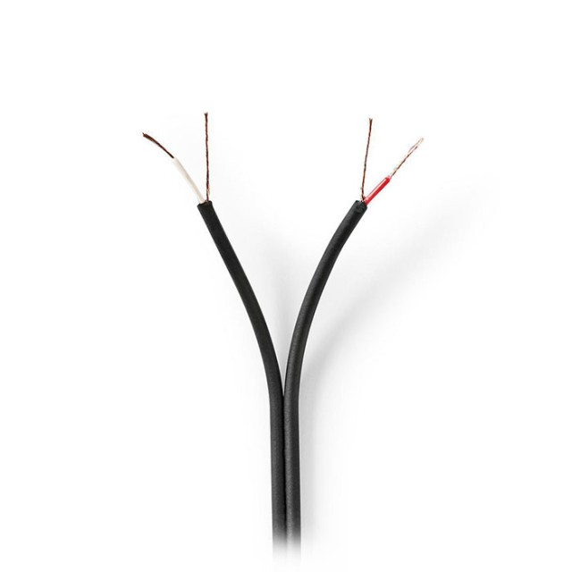 NEDIS CAGW2200BK1000 Cable de audio estéreo 2x 0.12 mm2 100 m Wrap Negro