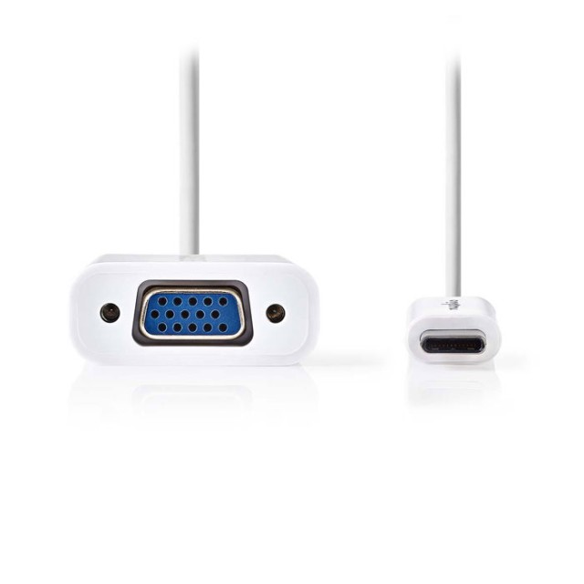 NEDIS CCGP64850WT02 USB 3.1 Type-C Adapter Cable Type-C Male - VGA Female 0.2 m White