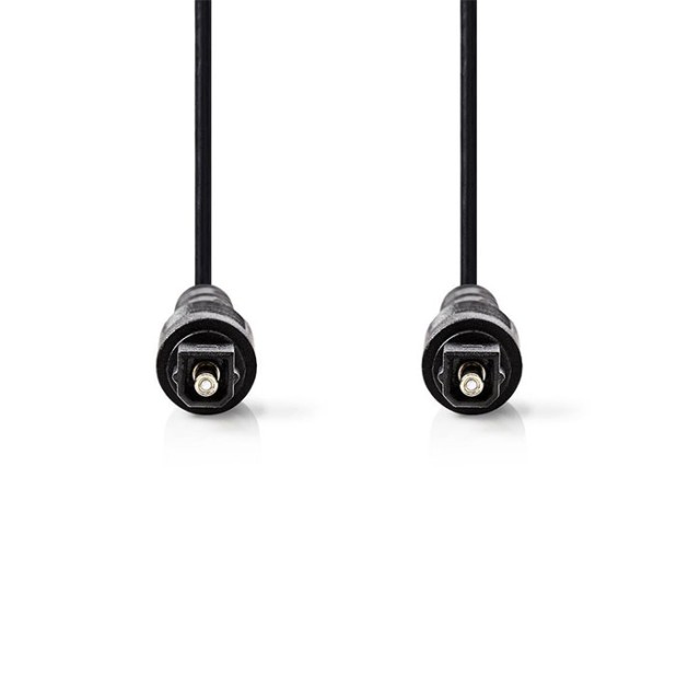 NEDIS CAGT25000BK10 Optical Audio Cable TosLink Male TosLink Male 1.0 m Black
