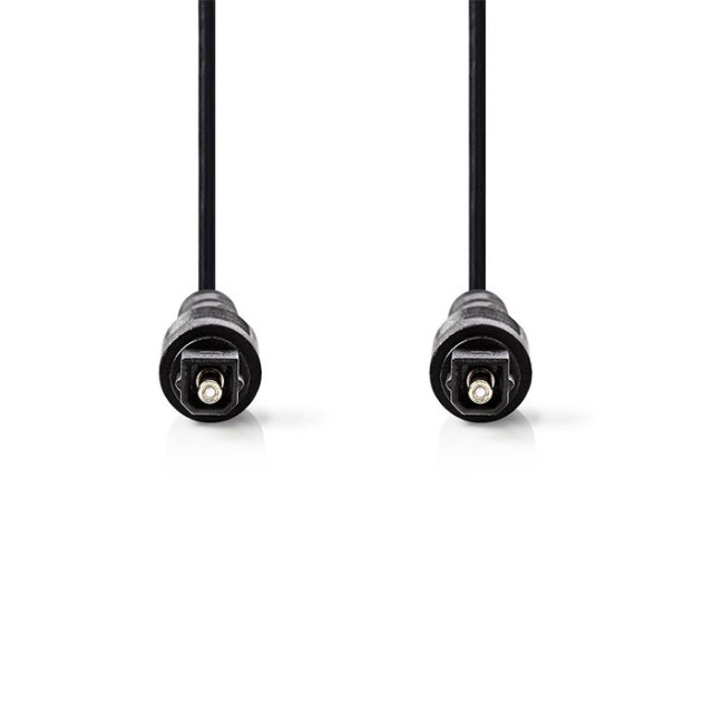 NEDIS CAGT25000BK10 Cable de audio óptico TosLink Macho TosLink Macho 1.0 m Negro