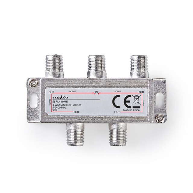 NEDIS SSPL410ME Satellite F-Splitter Max. 11.5 dB Insertion loss 5 - 2400 MHz 4