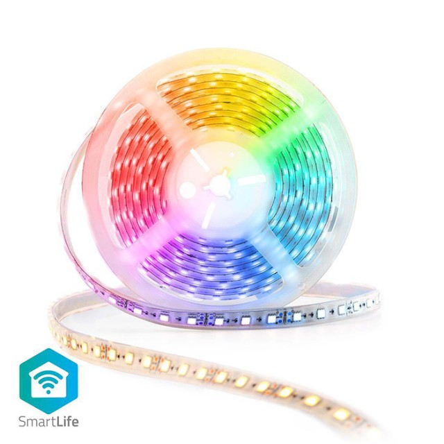 NEDIS WIFILS50CRGBW Wi-Fi Smart LED Strip a todo color y blanco cálido a frío 5m