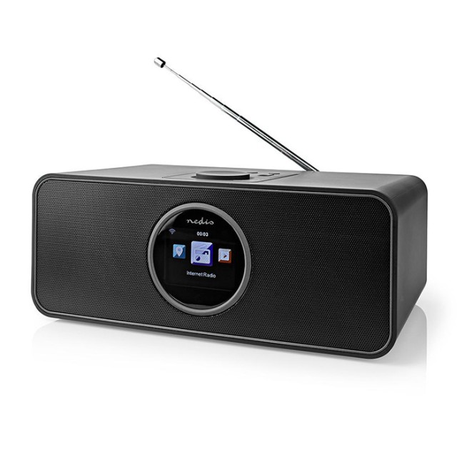 NEDIS RDIN4000BK Radio por Internet 42 W FM Control remoto Bluetooth Negro