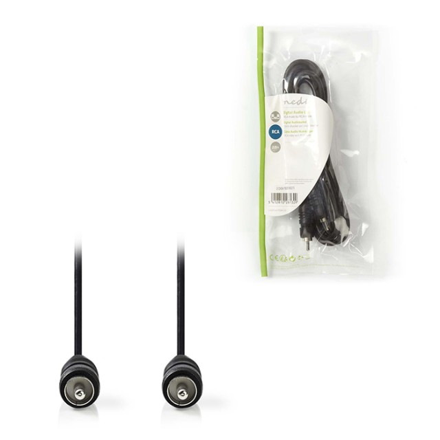 NEDIS CAGP24170BK20 Digitales Audiokabel Cinch-Stecker - Cinch-Stecker 2.0 m Schwarz