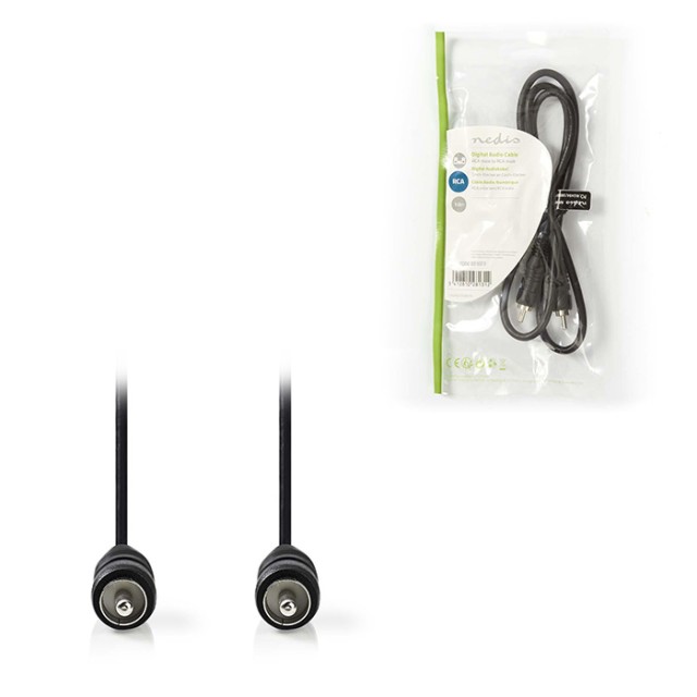 NEDIS CAGP24170BK10 Digitales Audiokabel Cinch-Stecker - Cinch-Stecker 1.0 m Schwarz