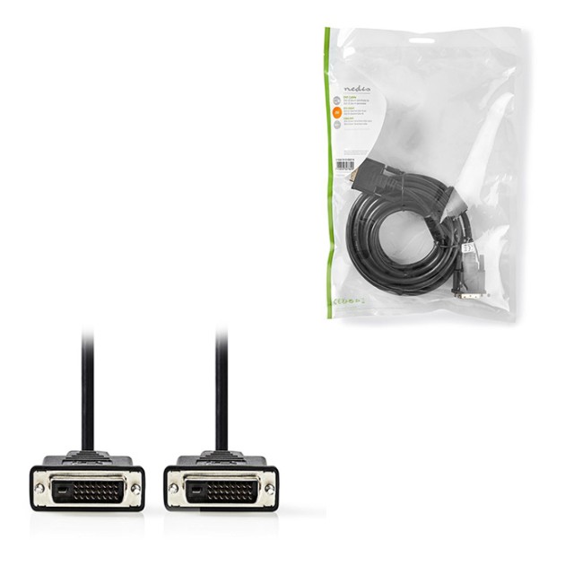 NEDIS CCGP32001BK50 DVI Kabel DVI-D 24 + 1-Pin Stecker DVI-D 24 + 1-Pin Stecker 2560x1600 5m