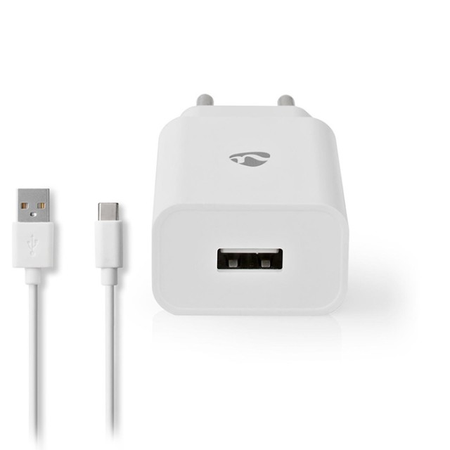 Cargador de pared NEDIS WCHAC242AWT 1x 2.4A Tipo de puerto: 1x USB-A USB Type-C (suelto) Ca