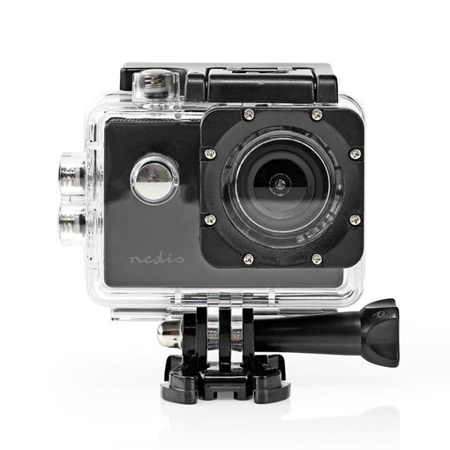 NEDIS ACAM07BK Action Cam 1080p @ 30fps 12MPixel Waterproof up to: 30.0m 90 min Mo