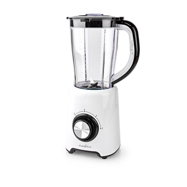NEDIS KABL300CWT Μπλέντερ με πλαστική κανάτα 1.5L σε λευκό χρώμα, 800W.
