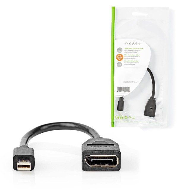 NEDIS CCGP37454BK02 Mini-DisplayPort-Kabel DisplayPort 1.4 48 Gbit/s vernickelt