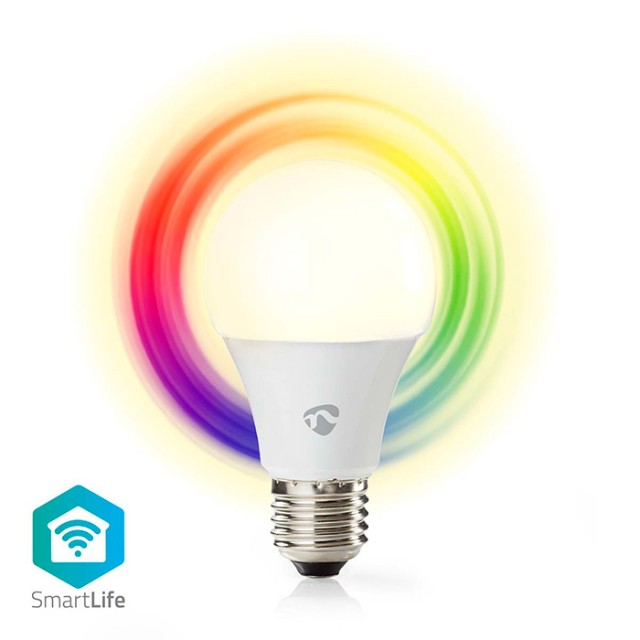 NEDIS WIFILRC10E27 SmartLife Lampadina LED a colori E27 806lm 9W RGB / Bianco da caldo a freddo