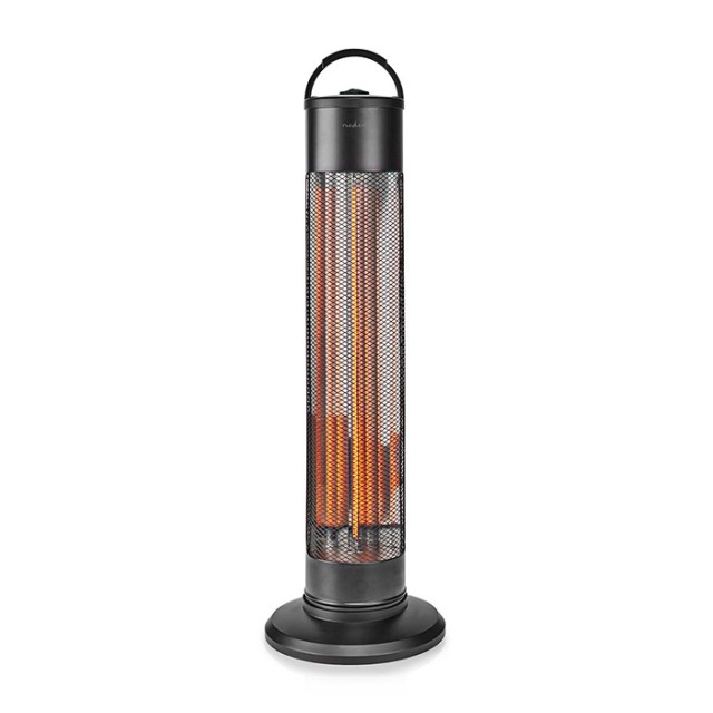 NEDIS HTPA20EBK Επιδαπέδια ηλεκτρική θερμάστρα με carbon tube στήλη, 1200W.