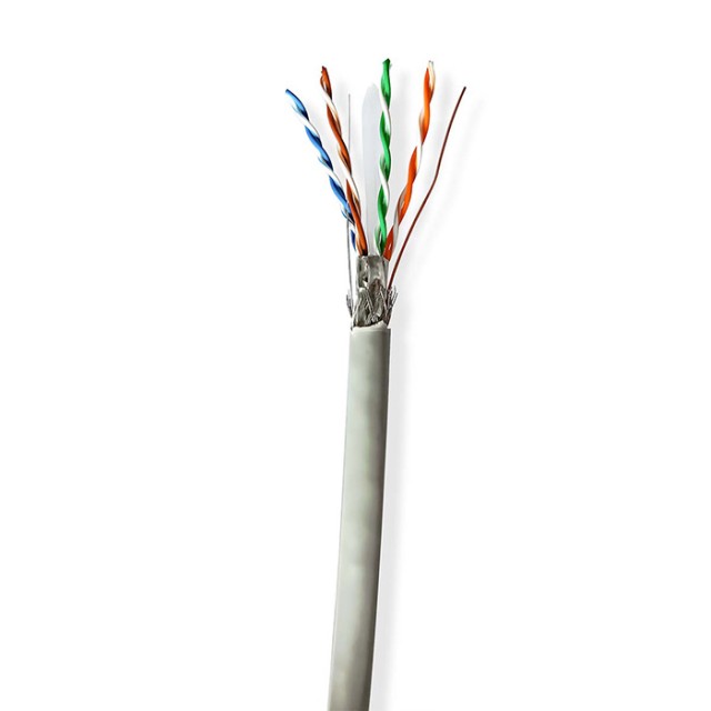 NEDIS CCBG8524GY100S NETZWERKKABELROLLE CAT6 S/FTP 100.0m INNEN GRAU