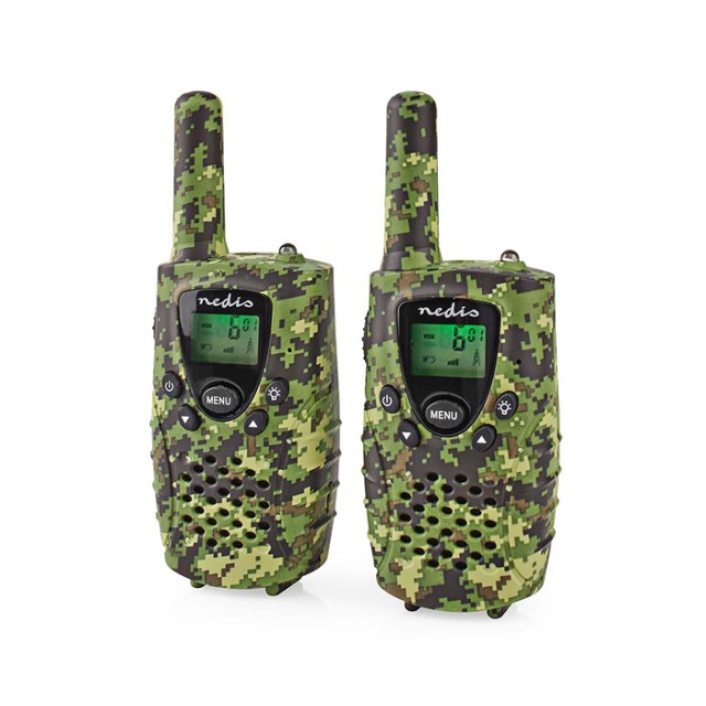 NEDIS WLTK0810BK WALKIE-TALKIE-SET 2 MOBILTEILE BIS ZU 8 KM FREQUENZKANÄLE: 8 PTT / VOX GRÜN