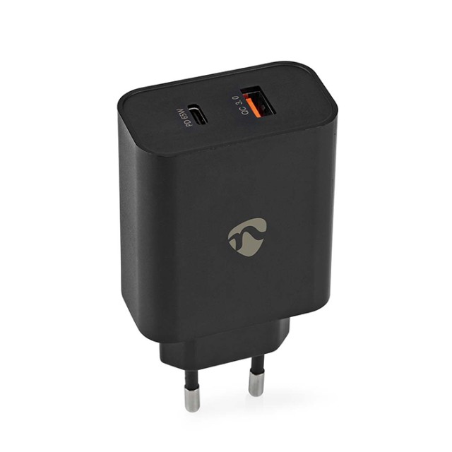 NEDIS WCPD65W130BK LADEGERÄT MIT 2 AUSGÄNGEN USB-A / USB-C 65W