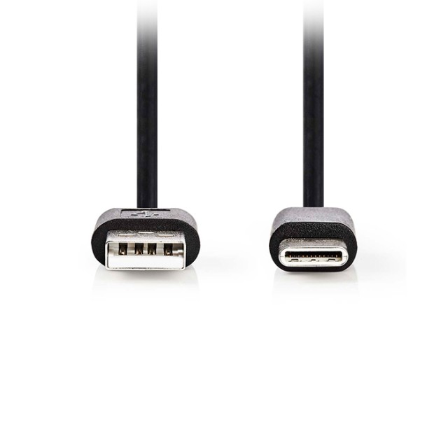NEDIS CCGL60601BK20 Καλώδιο USB High-Speed A αρσ. - USB Type-C αρσ., 2.00m
